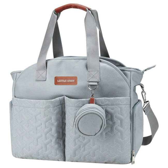 SAB-LS_DP_P2_PI-01.jpg Little Story Little Story – Quilted Diaper Bag w/ Pacifier Pouch – Blue in UAE