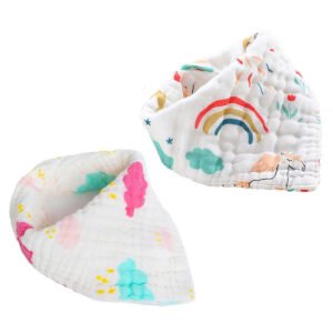 Little Story Little Story - Muslin Bandana Bibs Pack of 2 - Unicorn