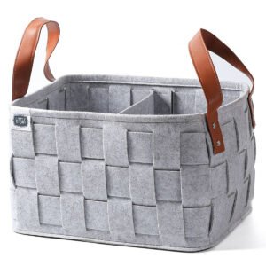 Little Story Little Story - Multi-Purpose Laundry Caddy Basket Felt - Grey