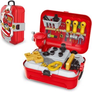 Little Story Little Story Role Play MechanicBuilder Toolbox Backpack 25 Pcs Red