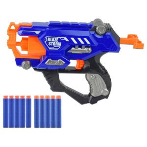Little Story Little Story - Kids Manual Bullet Gun w/ Soft Bullets - 10Pcs - Blue
