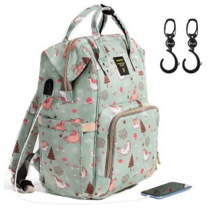 Sunveno Sunveno - Diaper Bag Green Dream XL w/ Stroller Hooks