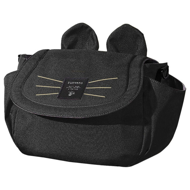 Sunveno Sunveno – Meow Stroller Diaper Bag – Black in UAE