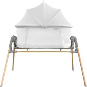 Teknum Teknum 3 IN 1 Baby Rocker Bassinet Infant Crib w Mosquito net White