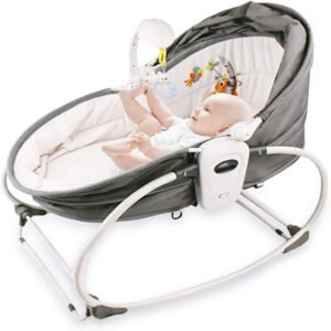 Teknum Teknum 5 in 1 Cozy Rocker Bassinet w Awning Mosquito net Green