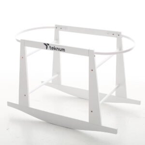 Teknum Teknum - Wicker Pod Moses Basket Rocker Stand - White