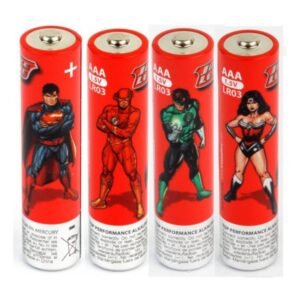 Dc Comics Justice League 4 X Aaa/Lr03 Alkaline - Multi Color