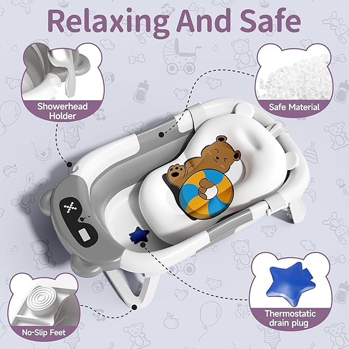 Ifam Deluxe Baby Bath (Grey)