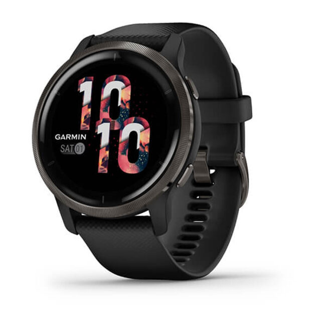 Garmin VENU 2 SLATE BEZEL WITH BLACK CASE AND SILICONE BAND in UAE