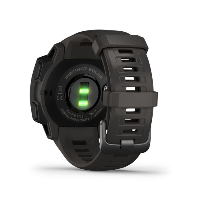 Garmin Instinct Solar, Solar-powered Rugged Outdoor Smartwatch, Built-in Sports Apps and Health Monitoring, Graphite in UAE
