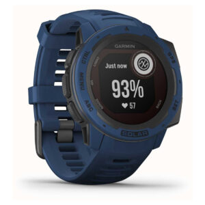 Garmin Instinct Solar, Solar-powered Rugged Outdoor Smartwatch, Built-in Sports Apps and Health Monitoring, Tidal Blue