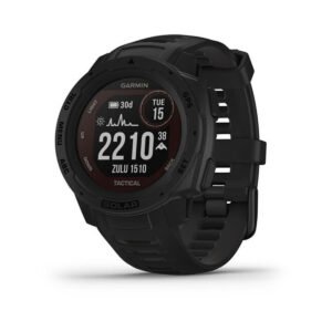 Garmin Instinct Solar Tactical, Solar-powered Rugged Outdoor Smartwatch with Tactical Features, Built-in Sports Apps and Health Monitoring, Black