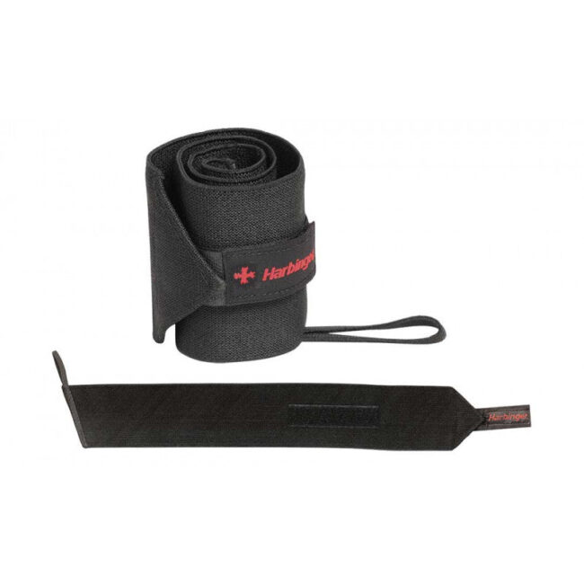 hrb-187-01.jpg Harbinger Pro Thumb Loop Wrist Wraps – Black in UAE