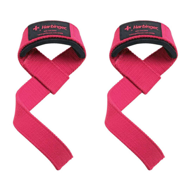 Harbinger Padded Cotton Lifting Straps Pink – Pink in UAE