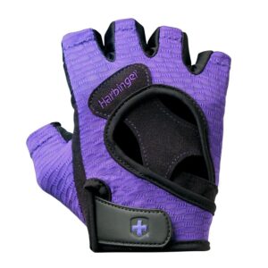 Harbinger Gym Exercise Glove Flexfit Wash & Dry Antimicrobial Treated Glove – Black/Purple – 360364 in UAE