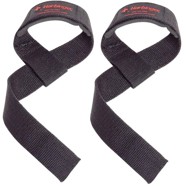 Harbinger Padded Cotton Lifting Straps – Black in UAE
