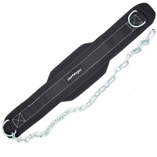 hrb-583-01.jpg Harbinger Gym Exercise Belt Polypropolene Dip Belt-Black – Black in UAE