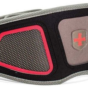 Harbinger Gym Exercise Belt Men'S Contoured Flexfit Belt - Red/Grey - 20897
