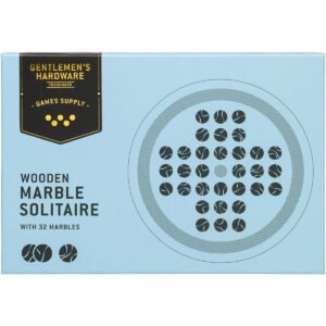 Gentlmens Hardware Wooden Marble Solitaire