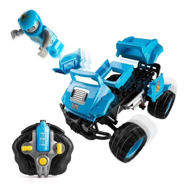 mns-875-01.jpg Monster Smash Ups Rhino Truck With Rechargeable Battery – Blue in UAE