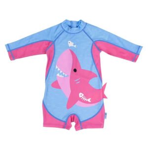 Zoocchini One Piece Surf Suit - Pink Shark - 6-12M