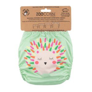 Zoocchini Reusable Cloth Pocket Diapers w/. 2 inserts - Hedgehog