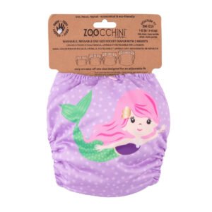 Zoocchini Reusable Cloth Pocket Diapers w/. 2 inserts - Mermaid