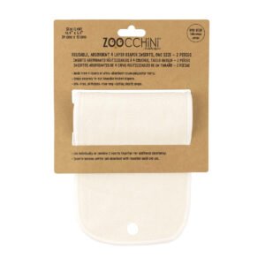 Zoocchini Reusable Cloth Diaper Inserts - 2 Pack - natural