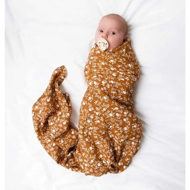 A Little Lovely Company Muslin Cloth XL Blossom – Caramel in UAE
