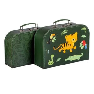 A Little Lovely Company Suitcase set of 2: Jungle Tiger
