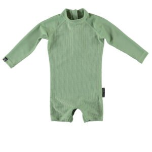 Beach&Bandits Basil Ribbed Baby Swimsuit - XS