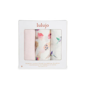 Lulujo 3-Pack Bamboo Muslin Swaddle Blankets – Pretty Pink in UAE
