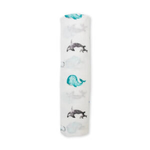 Lulujo Bamboo Swaddle – Whales in UAE