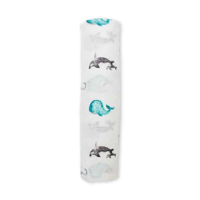 Lulujo Bamboo Swaddle – Whales in UAE