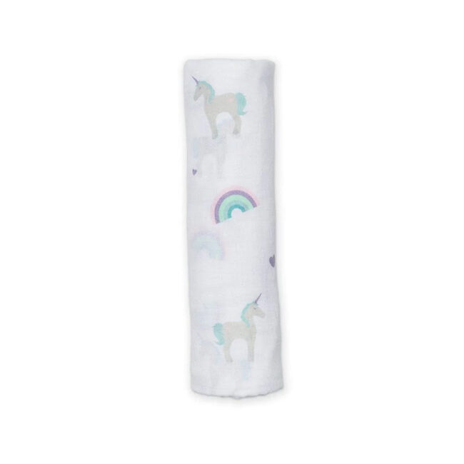 mpy-lo-lj405-01.jpg Lulujo Muslin Swaddle – Rainbows & Unicorns in UAE