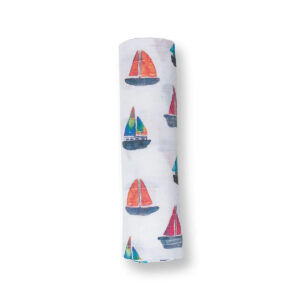 Lulujo Muslin Swaddle – Sailboats in UAE