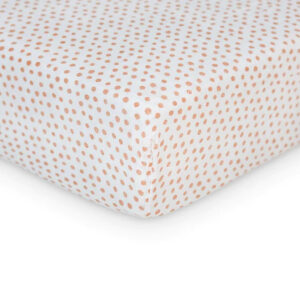 Lulujo Muslin Crib Sheet (135cm x 70cm) – Dots in UAE