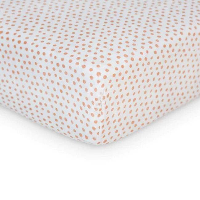 Lulujo Muslin Crib Sheet (135cm x 70cm) – Dots in UAE