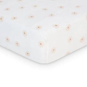 Lulujo Muslin Crib Sheet (135cm x 70cm) - Daisies