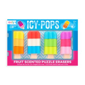 OOLY Icy Pops Scented Puzzle Erasers – Set of 4 in UAE