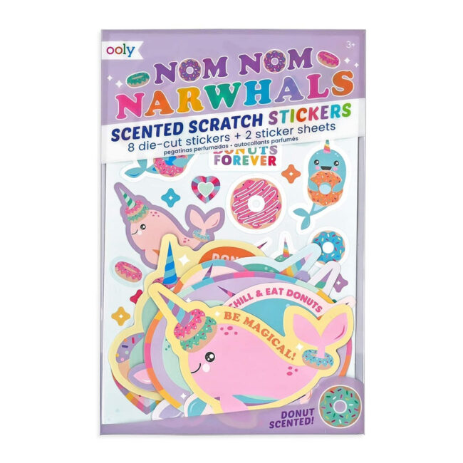 OOLY Scented Scratch Stickers – Nom Nom Narwhals in UAE