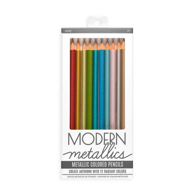 OOLY Modern Metallic Colored Pencils – Set of 12 in UAE