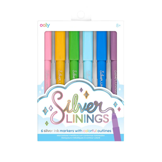 OOLY Silver Linings Outline Markers – Set of 6 in UAE