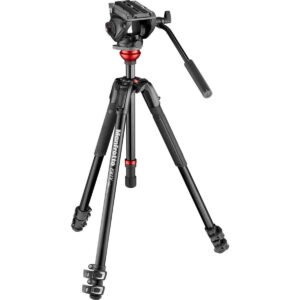 Manfrotto Manfrotto 500 Fluid Video Head with 190X Video Aluminum Tripod & Leveling Column Kit