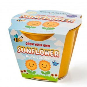 Paris Garden Sunflower Kids Bio Pots Collection Including 4 Cute Stickers To Decorate Pots