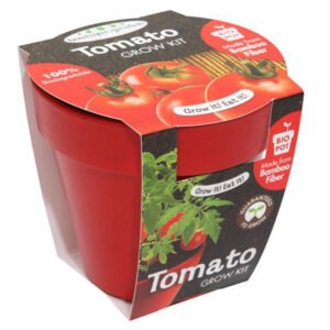 Paris Garden Tomato Kids Bio Pots Collection Including 4 Cute Stickers To Decorate Pots - Red