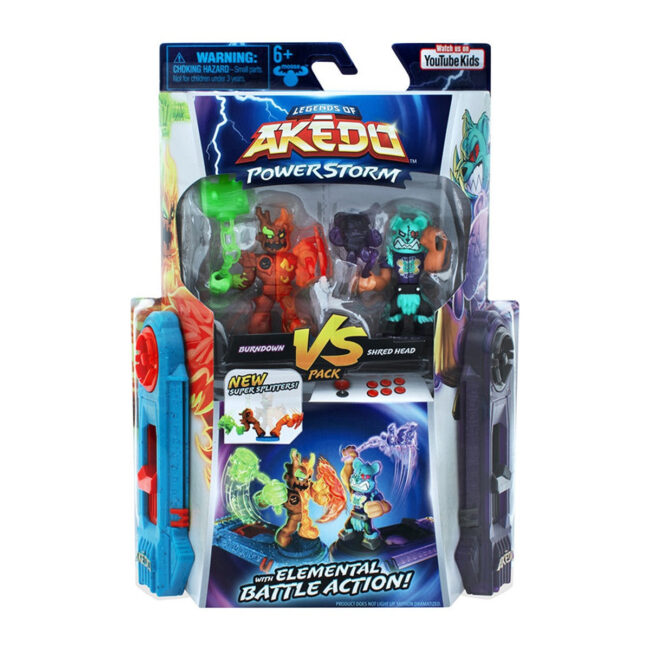 Akedo S4 POWER STORM VERSUS PACK – BURNDOWN VS SHRED HEAD in UAE