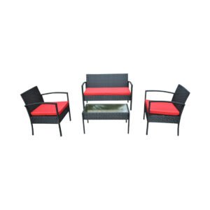 Procamp Steel Rattan Coffee Set 4