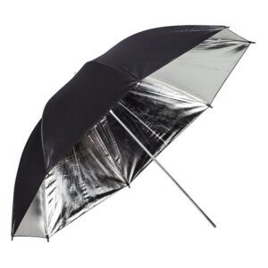 Phottix Photo & Studio - Reflective Studio Umbrella, Silver/ Black - 40In/ 101Cm
