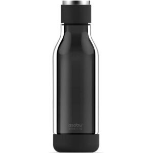 Asobu ASOBU Inner Peace Glass and Tritan Encased 17 Ounce Travel Water Bottle - Black